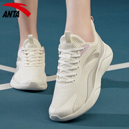 安踏女鞋跑步鞋2026新款媽媽網(wǎng)鞋休閑鞋女款春季透氣黑色運動(dòng)鞋女 淺米白/一度灰(凌云系列) 37.5