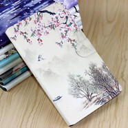 欽靈 華為m2-803L保護(hù)皮套攬閱MediaPad M2-801w平板電腦保護(hù)殼8英寸 桃花山水畫