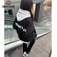 沐依琳美式高街飛行夾克女春秋開衫2025年新款小眾潮牌棒球服外套 黑色--【春夏】不起球 薄款 L 【106--120斤】面料