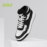 GOLF/高爾夫男士休閑鞋潮流高幫系帶鞋商場(chǎng)同款男鞋12333330 白+黑 40