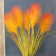 榮弘發(fā)網(wǎng)紅蘆葦草仿真花擺件大束落地花瓶插花客廳裝飾高枝假花擺放花藝 5頭蘆葦花橙黃色1支高70厘米