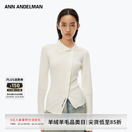 ANN ANDELMAN【明星同款】2025春款不規(guī)則針織衫長袖開衫 米白色 M