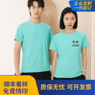 印瑪尼T恤定制印logo 工作服短袖男班服體恤運(yùn)動(dòng)戶外速干半袖訂做衣服 薄荷綠 XL