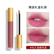 古馳（GUCCI）傾色云霧唇釉208啞光霧面口紅送女友閨蜜老婆女朋友七夕禮物禮盒 413 科妮莎玫紫 【禮盒裝】