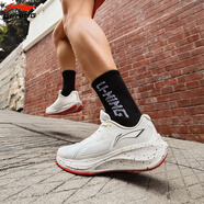 李寧（LI-NING）吾適5S lite2.0男鞋跑步鞋2025夏秋新款透氣緩震軟彈跑鞋男運(yùn)動鞋 乳白色-8 42