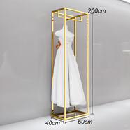 婚紗架子展示架落地式金色專(zhuān)用影樓禮服貨架鐵藝服裝店掛衣架 正掛架：60*200【不帶板】 套餐一