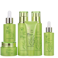 雅格伊思蘆薈水乳霜護膚品套裝補水保濕滋潤水潤嫩滑緊致提亮膚色化妝品 鮮蘆薈 洗面奶 水乳霜精華液眼霜