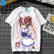 牧獸賽馬娘東海帝皇目白麥昆米浴短袖T恤二次元動漫周邊衣服男女痛衫 【短袖】145#7 4XL 建議155-170斤