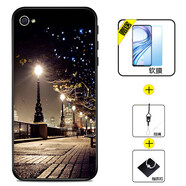 好機友蘋果4手機殼iphone4保護套4S防摔iphone4s全包軟薄情侶潮牌網(wǎng)紅男液態(tài)硅膠女個性 【蘋果4/4S通用】夜景+軟膜+指環(huán)+掛繩