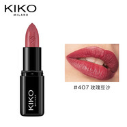 KIKO小黑管耀色口紅-407豆沙色3g/支 滋潤保濕顯色百搭 407_玫瑰豆沙