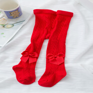 創(chuàng  )京懿選寶寶連褲襪夏季網(wǎng)眼嬰兒連褲襪夏季薄款寶寶新生兒網(wǎng)眼襪童白色紅 紅色1條裝【XY側邊蝴蝶結網(wǎng)眼】 3碼 建議身高74-80cm，周歲c