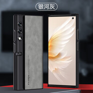 捷典（Jdian）華為榮耀VPurse手機(jī)殼VCA一AN00折疊屏保護(hù)皮套honor全包vpures防摔v支架pu 【銀河灰】羊巴皮 榮耀V Purse