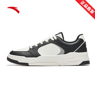 安踏（ANTA）982GZ板鞋男新款休閑低幫小白鞋運動(dòng)鞋奧特萊斯 象牙白/黑-2 39