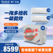 格力（GREE）中央空調(diào)一拖二 變頻家用空調(diào)壁掛分體式空調(diào)節(jié)能冷暖 3匹 一級(jí)能效 （1.5+1.5）