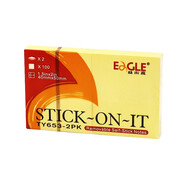 益而高（EaGLE） 便利貼 N次貼 便簽紙 便簽本 易事貼 黃色40*50mm （2*100張）653-2PK