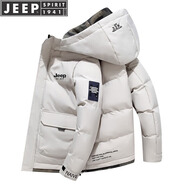 JEEP SPIRIT吉普棉衣男棉服冬季短款外套男士棉襖子面包服夾克冬天外衣新服裝 5023卡其 XL （120斤-140斤）