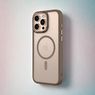 Ispider適用蘋果iphone16plus/promax手機(jī)殼磁吸全包保護(hù)套防摔抗黃指紋磨砂高端magsafe無(wú)線充電 古銅色邊框 iPhone16 ProMax