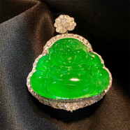 翡翠祥 天然翡翠A貨吊墜佛公陽(yáng)綠冰種貔貅飄花玉佩玉觀(guān)音玉墜男女款玻璃種平安扣帝王綠玉扣玉器【付定金】 滿(mǎn)綠佛公，已聯(lián)系客服選貨，尾款1000