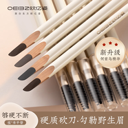 歐億姿（oeiez）砍刀眉筆防水防汗不掉色不易斷持久野生眉黑灰色初學者美妝工具