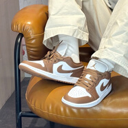 耐克（NIKE）男鞋aj女鞋 鞋子女 air jordan 1 低幫aj1運(yùn)動(dòng)鞋休閑鞋籃球鞋男 DC0774-202 白棕色 40