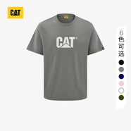 CAT卡特春新品男涼感設計反光logo印花短袖T恤輕戶外 灰色 M