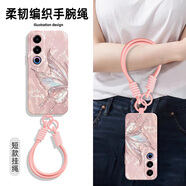 七代目 魅族21note手機殼女蝴蝶花腕帶斜挎掛繩2025新款MEIZU21pro硅膠軟全包防摔保護套網紅 少女粉-粉星蝴蝶+掛件B092 魅族21