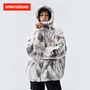 SPRAYGROUND鯊魚嘴毛絨外套加厚保暖潮流連帽秋冬 WD931121 淺灰色 S