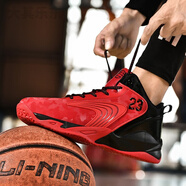 歐文7代8毒液12籃球鞋男透氣減震輕便軟底運動(dòng)鞋新款鞋學(xué)生磨高幫戰靴氣墊6科比5詹姆斯9 紅色(9220A) 36