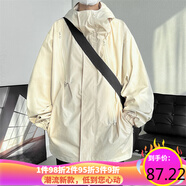主意范沖鋒衣夾克外套男春秋三合一寬松潮胖大碼防水防風(fēng)多拉鏈情侶外套 JK8008杏色 5XL 215-250斤