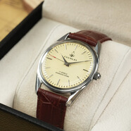 碧允老表上海產(chǎn)老庫存機械表牌手動(dòng)上發(fā)條腕表實(shí)心鋼帶 棕色皮帶款（推薦）