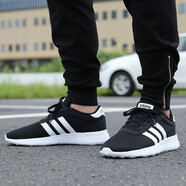 阿迪達斯 （adidas）VL COURT男女板鞋德訓鞋透氣防滑耐磨輕便舒適輕運動休閑鞋 BB9774 黑色/亮白三條紋 36.5