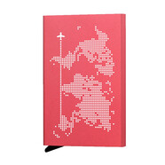 梵勒丹麥防盜刷防閃付卡夾金屬屏蔽nfc保護套銀行卡盒時(shí)尚卡套男卡包 紅色