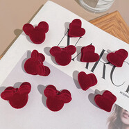 玖維婭抓夾高馬尾固定神器黑色抓夾小號鯊魚(yú)夾后腦勺劉海碎發(fā)夾網(wǎng)紅發(fā)卡 JYFJ054紅色米奇10個(gè)裝