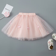 逐夢(mèng)魚(yú)寶寶短裙春秋冬季童裝女童半身紗裙兒童半裙蓬蓬裙沙女孩公主裙子 粉色火焰鳥(niǎo)短裙 110