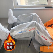 凡迪時(shí)尚休閑褲子男春夏季薄款運動(dòng)衛褲寬松大碼字母抽繩束腳褲學(xué)生闊腿褲 3117D冬季灰色 L (建議體重110-120斤)