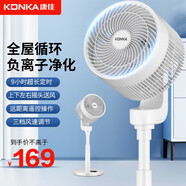 康佳（KONKA）電風(fēng)扇空氣循環(huán)扇家用空調(diào)扇落地扇靜音遙控立式渦輪臺(tái)式宿舍電扇落地扇 遙控3檔+8字搖頭+負(fù)離子