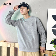 美職棒（MLB）官網(wǎng)男女情侶衛(wèi)衣小標(biāo)長袖寬松洋基隊(duì)NY上衣休閑運(yùn)動(dòng)套頭衫 波士頓/麻灰色/建議拍小一碼 M 170/92A