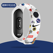 亮龍小米手環(huán)5腕帶5代小米腕帶小米5nifc手環(huán)帶替換帶運動(dòng)五代代探索版卡通 白NBA 小米3
