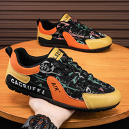 羅蘭船長(cháng)【精選男鞋 原裝直郵】【匠心制作】新款百搭時(shí)尚休閑男鞋 黑桔 39 標準運動(dòng)鞋尺碼