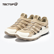 探拓（TECTOP）男鞋運動(dòng)鞋男夏季男士軟底透氣跑步鞋休閑鞋男戶(hù)外旅游鞋子 男款米白/新卡其 41