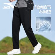 安踏休閑褲男秋冬季加絨加厚棉質(zhì)長(zhǎng)褲直筒寬松褲子衛(wèi)褲男褲運(yùn)動(dòng)褲男 A款基礎(chǔ)黑【直筒-常規(guī)】 3XL /190
