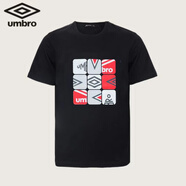 茵寶Umbro/茵寶23夏季男子九宮格圖案簡(jiǎn)約百搭運(yùn)動(dòng)短袖T恤UO222AP2569 UO222AP2569-990黑色 M