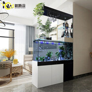 新概念（NEW CONCEPT AQUARIUM）客廳生態(tài)大魚(yú)缸一體缸自循環(huán)智能1.2米長(zhǎng)溪流龜缸玻璃底濾水族箱 1.2米免清洗智能