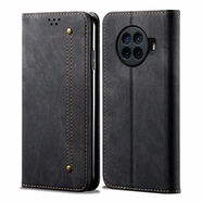 紐為適用OPPOAce2手機(jī)殼翻蓋ACE2保護(hù)套防摔牛仔紋皮套全包邊軟硅膠殼商務(wù)男女款 黑色 Ace2
