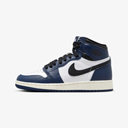 耐克（NIKE）AIR Jordan 1 GS AJ1喬1高幫籃球鞋 深藏青 白 黑FD1437-401 36.5