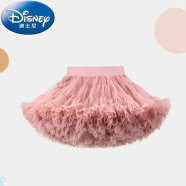 迪士尼（Disney）女童tutu裙春夏季2024新款女寶寶半身裙短裙兒童兔兔裙嬰兒蓬蓬裙 二代寬腰半身裙豆沙粉 130cm