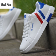 森馬品牌男鞋鞋子男潮鞋防水透氣平板鞋西裝青年小白鞋男士休閑鞋 N21白藍 39