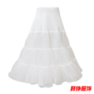 事思lo裙撐洛麗塔云朵撐暴力lolita裙撐日?？烧{節中長(cháng)款夏季蓬蓬裙 白色