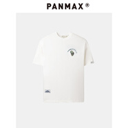 潘·麥克斯（PANMAX）PANMAX大碼短袖男裝美式潮牌白色寬松加大半袖休閑情侶夏裝T恤 白色 2XL