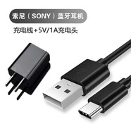 Repree 適用索尼1000XM5/XM3/XM4/XM6充電器SONY藍牙無線耳機Type-c充電線頭戴3.5mm連電腦手機配件 雅典黑 Type-c充電線+充電頭 WH-1000XM3/XM4 